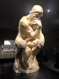 Sculpture `The Thinker` by Auguste Rodin, at the Lower Floor of the Groninger Museum