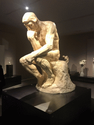 Sculpture `The Thinker` by Auguste Rodin, at the Lower Floor of the Groninger Museum
