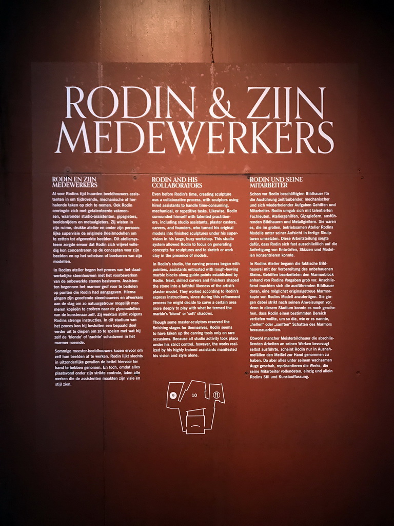 Information on Rodin and his Collaborators, at the Upper Floor of the Groninger Museum