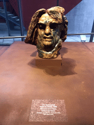Sculpture `Monumental Head of Balzac`, at the Upper Floor of the Groninger Museum