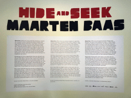 Information on the exhibition `Hide and Seek` by Maarten Baas, at the Ground Floor of the Groninger Museum