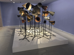 Megaphone art by Maarten Baas, at the Ground Floor of the Groninger Museum
