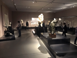 `The Thinker` and other sculptures by Auguste Rodin, at the Lower Floor of the Groninger Museum