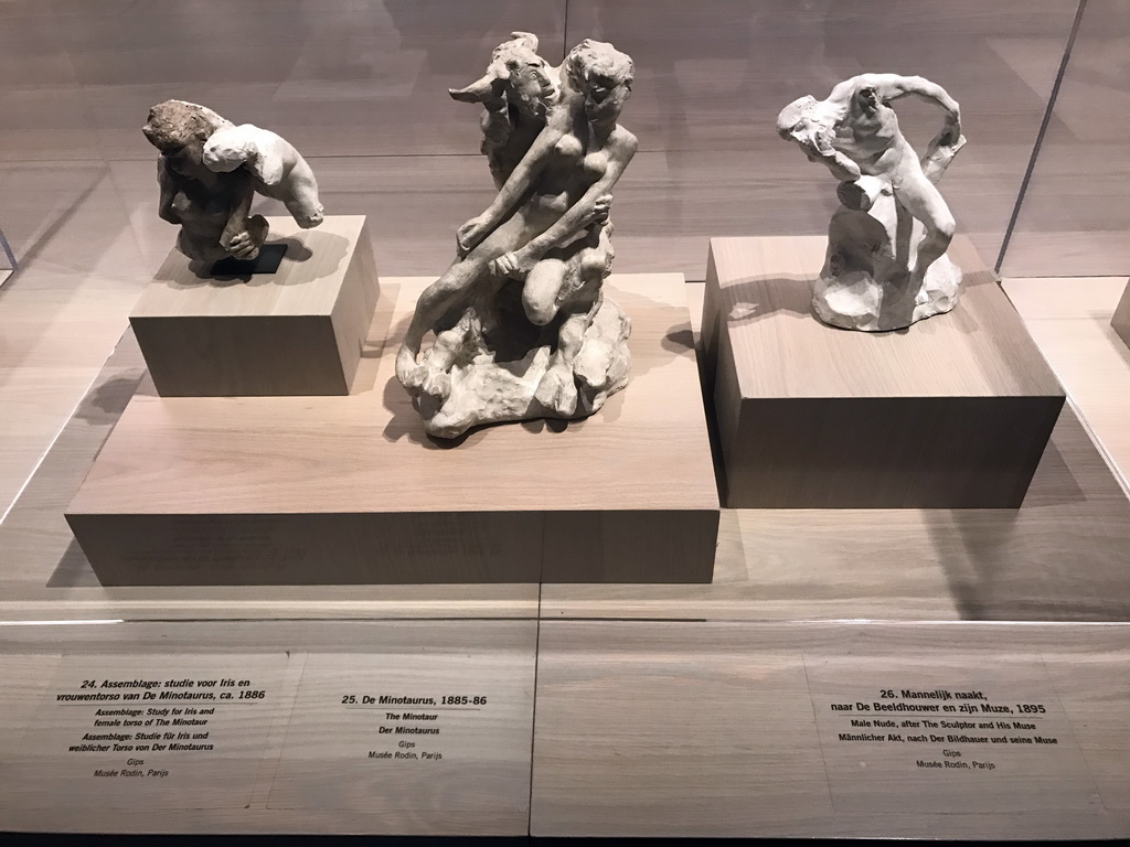 Three statuettes by Auguste Rodin, at the Lower Floor of the Groninger Museum, with explanation