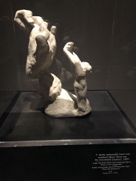 Sculpture `Large Clenched Hand with Imploring Figure (torso of The Centauress)` by Auguste Rodin, at the Lower Floor of the Groninger Museum, with explanation