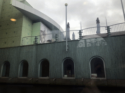 Right front of the Groninger Museum and the Verbindingskanaal canal, viewed from the Lower Floor