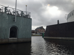 The Verbindingskanaal canal and the Groningen Railway Station, viewed from the Lower Floor of the Groninger Museum