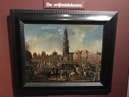 Painting `Het oprichten van de vrijheidsboom op de Grote Markt` by Johann Ludwig Hauck, at the Lower Floor of the Groninger Museum