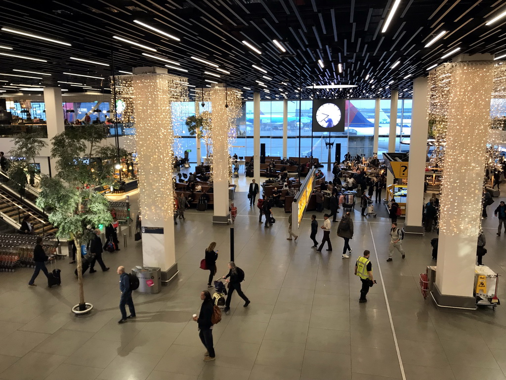 Departures Hall of Schiphol Airport