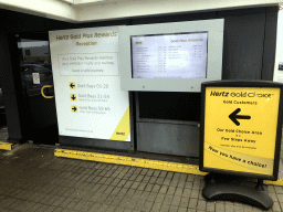 Front of the Hertz car rental office at London Heathrow Airport