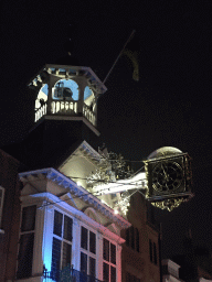 Tower and Clock of the Guildhall, by night