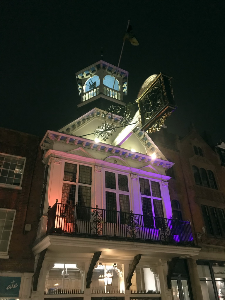 Facade of the Guildhall at High Street, by night