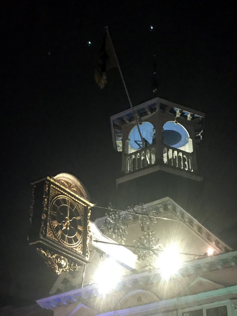 Tower and Clock of the Guildhall, by night