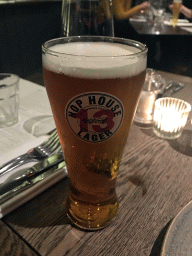 Hop House lager at the March Hare restaurant