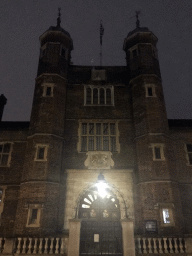 Front of Abbot`s Hospital at High Street, by night