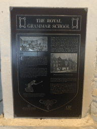 Information on the Royal Grammar School at High Street, by night