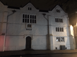 Front of the Chained Library of the Royal Grammar School at High Street, by night