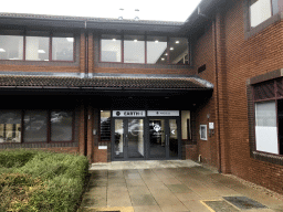 Entrance to the ANGLE plc building at Nugent Street at Surrey Research Park