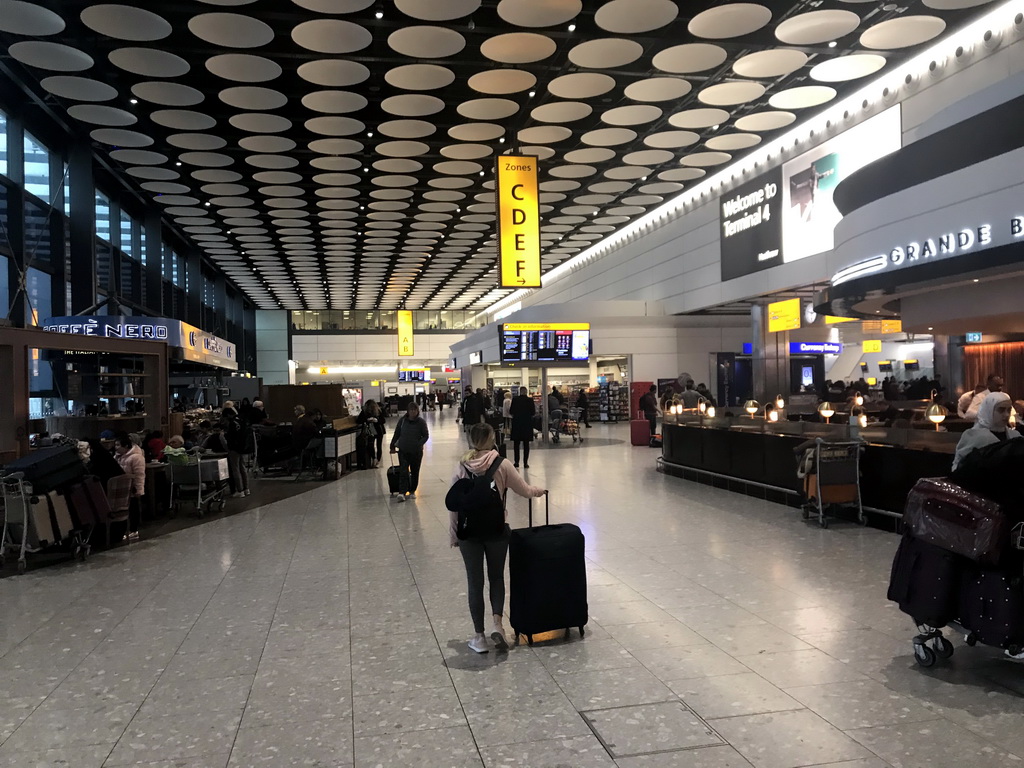 Interior of Terminal 4 of London Heathrow Airport