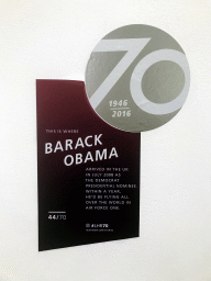 Information on Barack Obama`s visit in 2008, at Terminal 4 of London Heathrow Airport