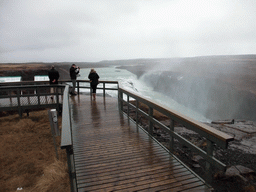 Miaomiao at the upper viewpoint of the Gullfoss waterfall