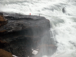 The upper part of the Gullfoss waterfall, viewed from the upper viewpoint