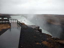 The upper viewpoint of the Gullfoss waterfall