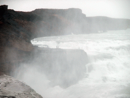 Left side of the Gullfoss waterfall, viewed from the lower viewpoint