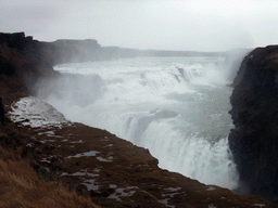 The Gullfoss waterfall, viewed from the lower viewpoint