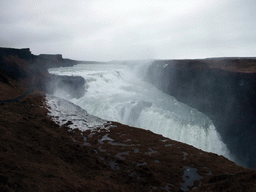 The Gullfoss waterfall, viewed from the lower viewpoint