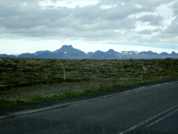 Mountains, viewed from the rental car on the Biskupstungnabraut road