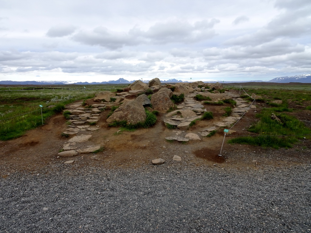 Rocks along the path to the upper viewpoint of the Gullfoss waterfall