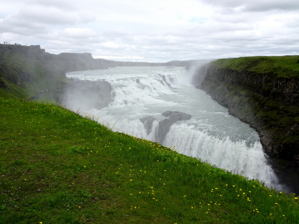 The Gullfoss waterfall, viewed from the lower viewpoint