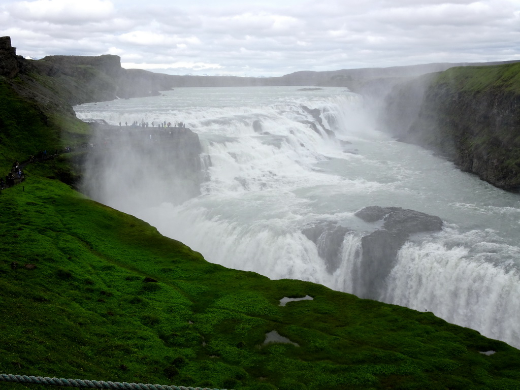 The Gullfoss waterfall, viewed from the lower viewpoint