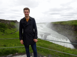 Tim at the lower viewpoint of the Gullfoss waterfall