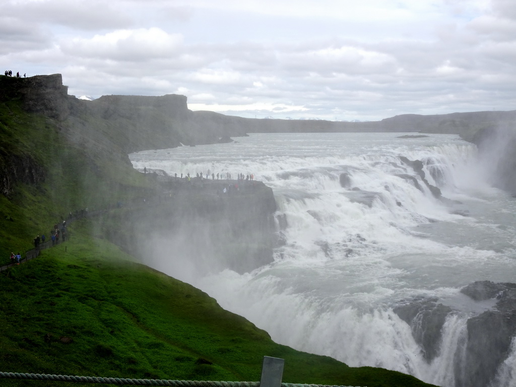 The Gullfoss waterfall, viewed from the lower viewpoint
