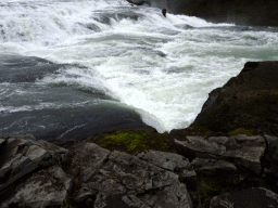 The lower part of the Gullfoss waterfall, viewed from the closeby viewpoint