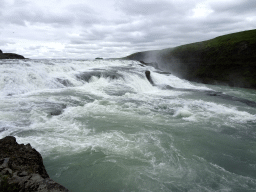 The upper part of the Gullfoss waterfall, viewed from the closeby viewpoint