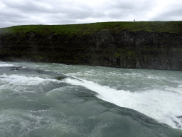 The upper part of the Gullfoss waterfall, viewed from the closeby viewpoint