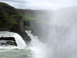 The lower part of the Gullfoss waterfall, viewed from the closeby viewpoint