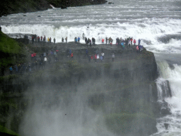 The closeby viewpoint of the Gullfoss waterfall, viewed from the lower viewpoint