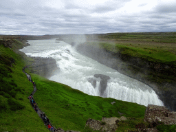 The Gullfoss waterfall, viewed from the upper viewpoint