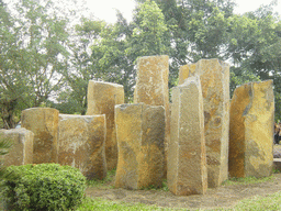 Volcanic rocks at the entrance path to the Hainan Volcano Park