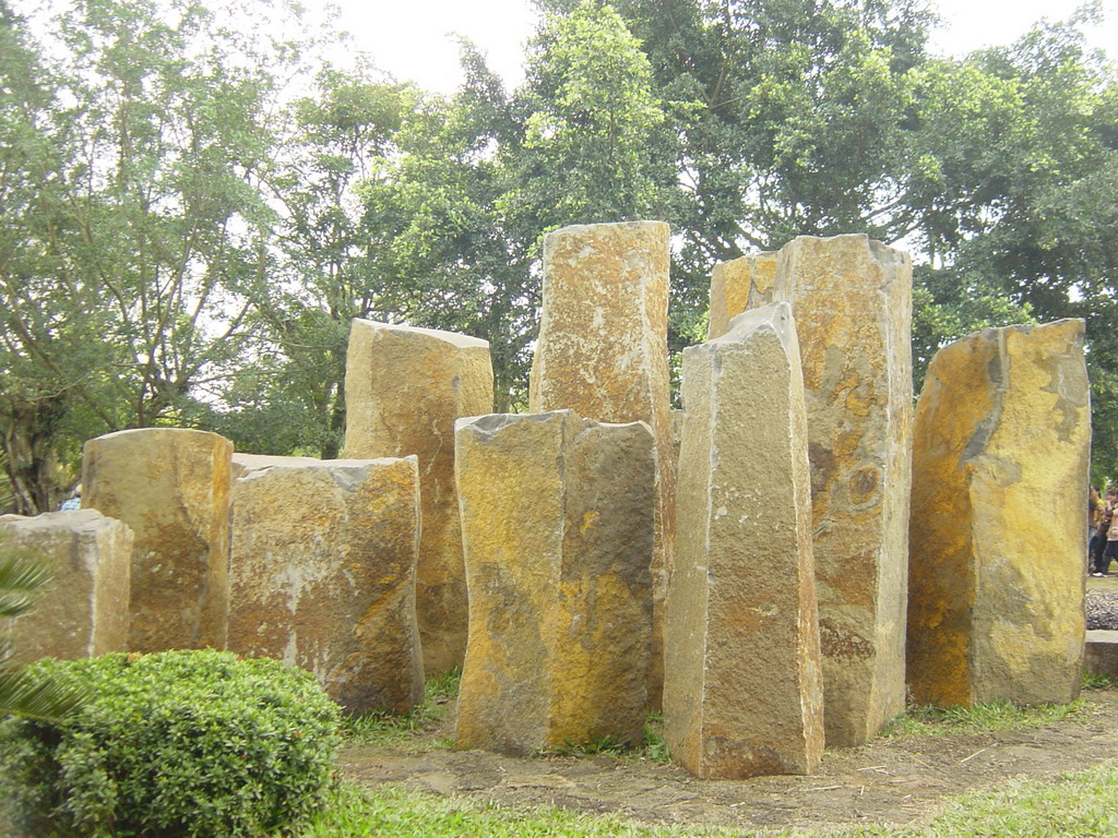 Volcanic rocks at the entrance path to the Hainan Volcano Park