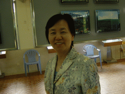 Miaomiao`s mother at the museum of the Hainan Volcano Park