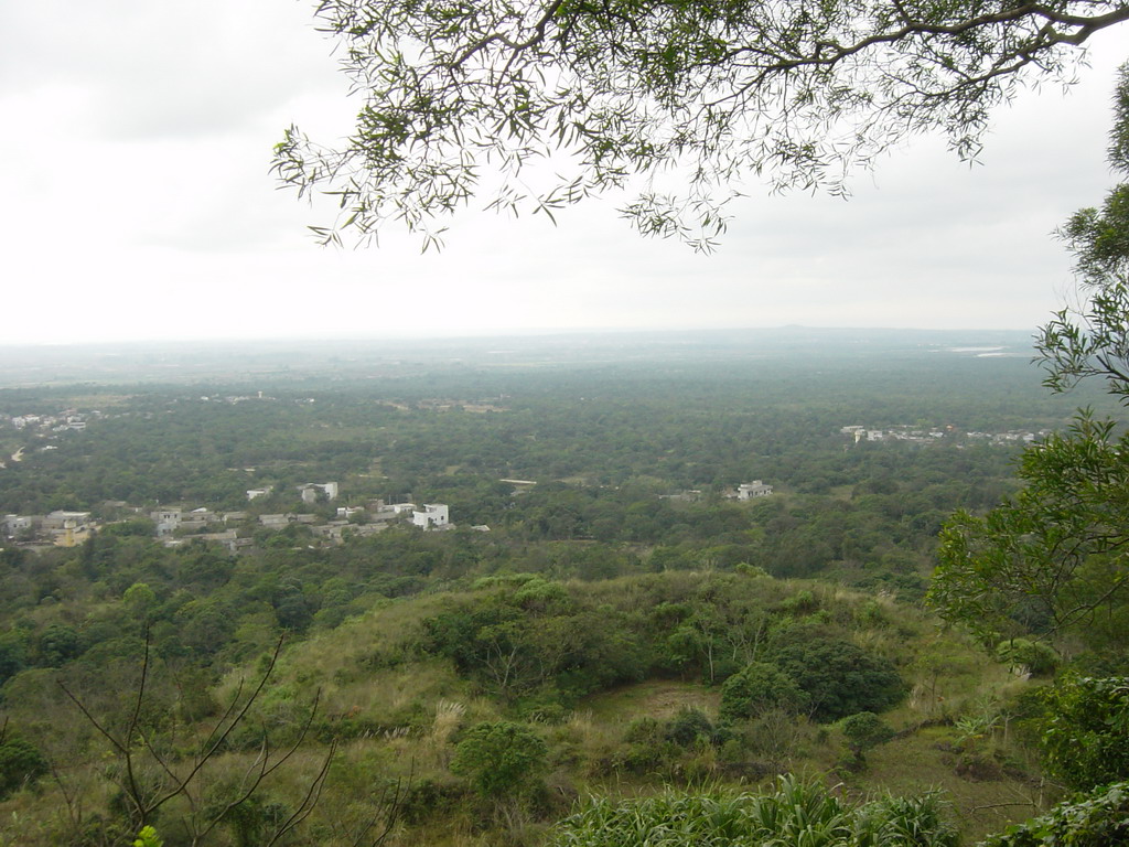 Area around the Mt. Fengluling volcano crater at the Hainan Volcano Park, viewed from the top