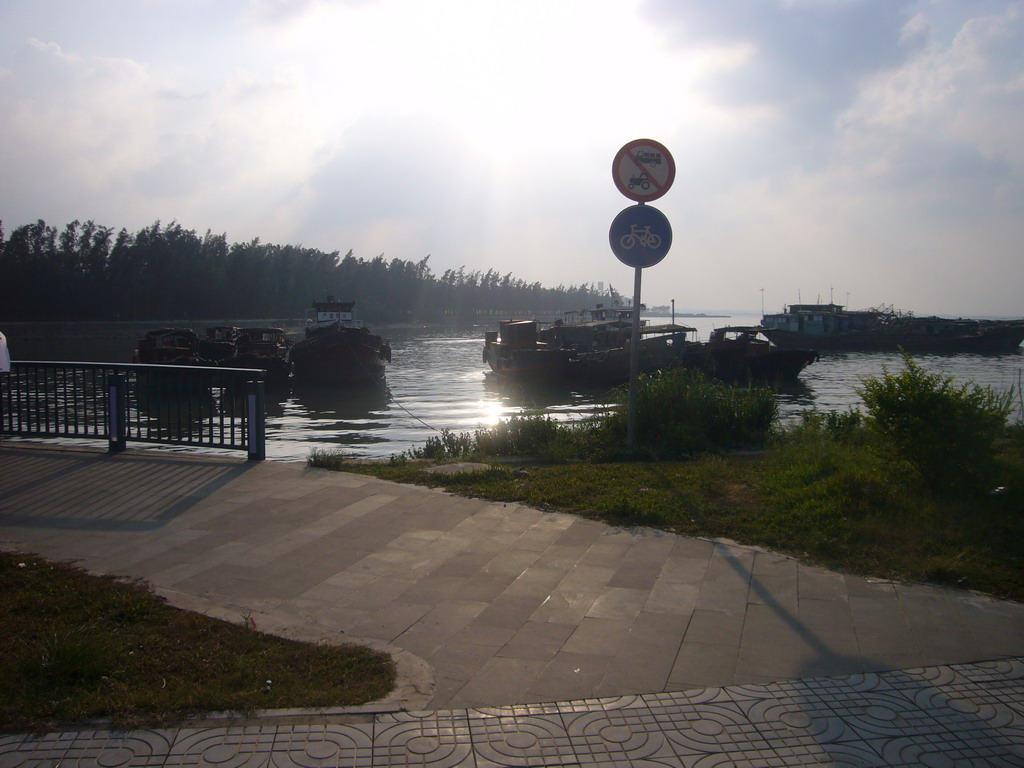 Boats at the seaside, during the photoshoot