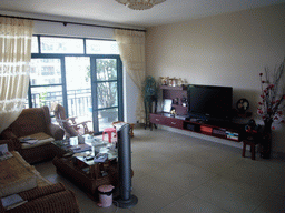 Living room in the apartment of Miaomiao`s parents