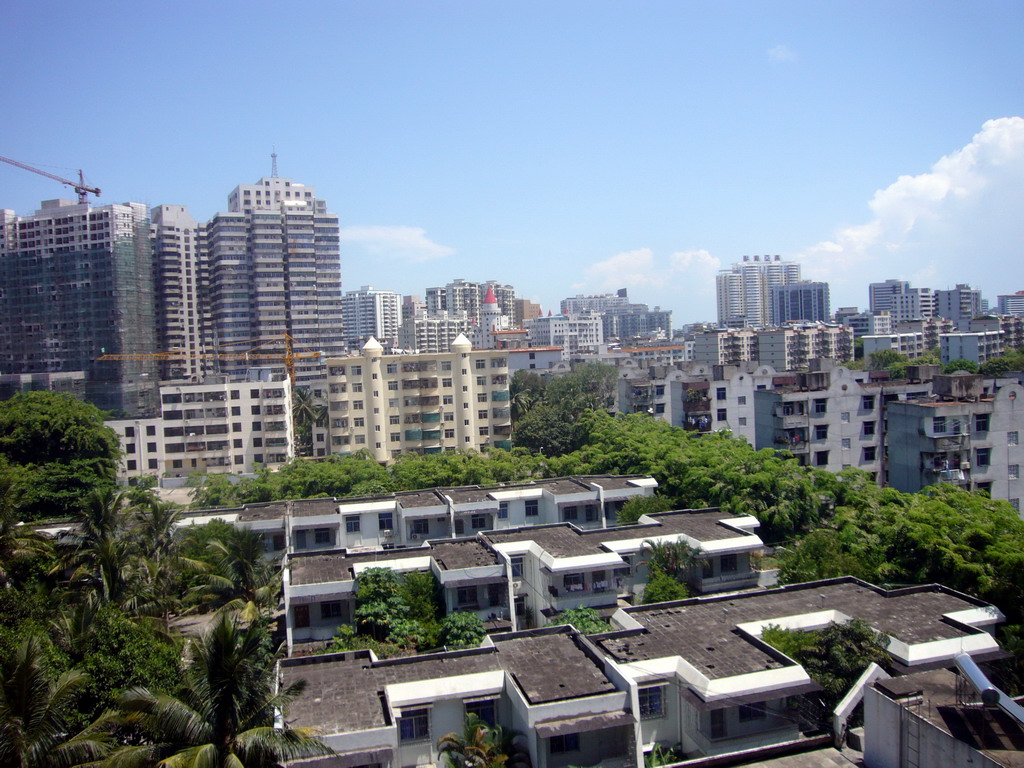 View from the window of the apartment of Miaomiao`s parents