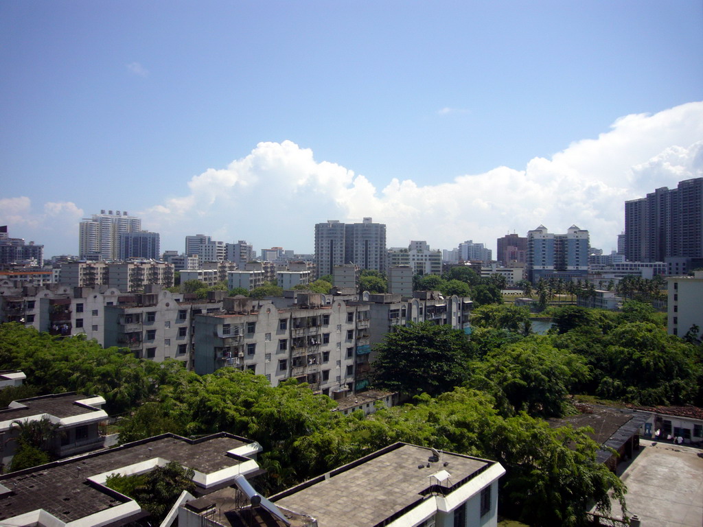 View from the window of the apartment of Miaomiao`s parents